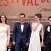 Géraldine Pailhas, Francois Ozon, Marine Vacth et Fantin Ravat - Montée des marches du film "Jeune et Jolie" pour l'ouverture du 66e Festival de Cannes, le 16 mai 2014.