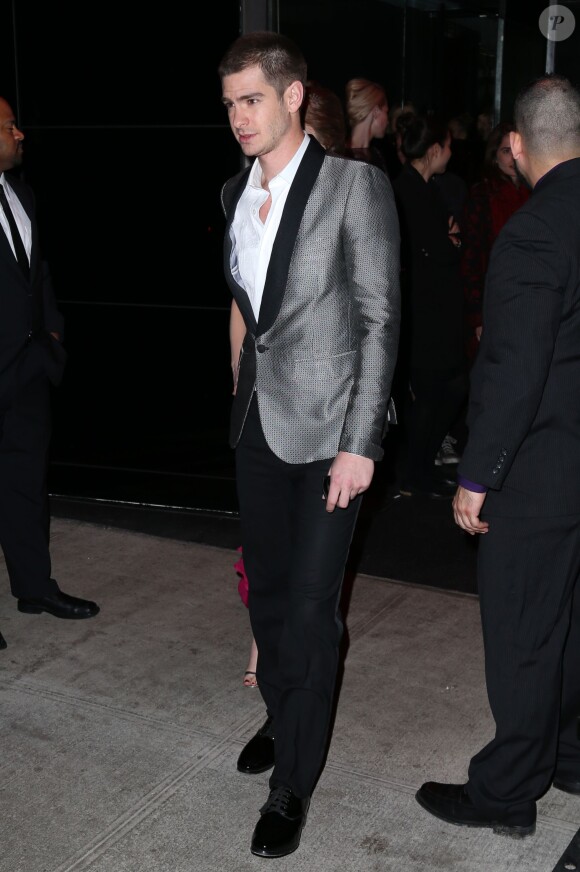 Andrew Garfield lors de l'after-party du Met Gala à l'Up and Down. New York, le 5 mai 2014.