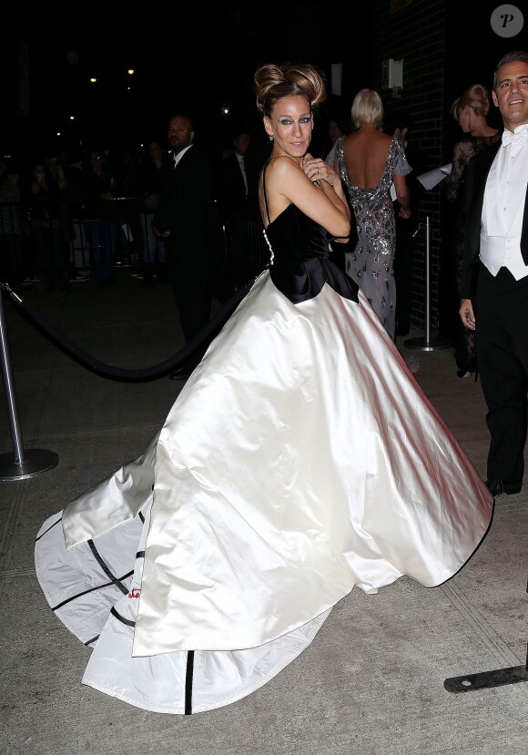 Sarah Jessica Parker arrive à l'Up and Down pour l'after-party du Met Gala. New York, le 5 mai 2014.