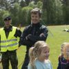 Le prince Frederik de Danemark prenait part le 8 mai 2014 à des jeux militaires au camp d'Oskbol