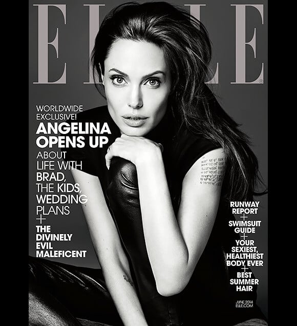 Angelina Jolie en couverture du magazine Elle (US) - juin 2014