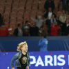 Le petit Maximilian, le fils de Zlatan Ibrahimovic à l'issue du match entre le PSG et Rennes au Parc des Princes à Paris le 7 mai 2014, match après lequel le PSG a célébré son titre de champion de France malgré la défaite (2-1)