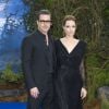 Angelina Jolie (en Atelier Versace) et Brad Pitt (en Gucci) - Avant-première du film "Maléfique" à Londres le 8 mai 2014