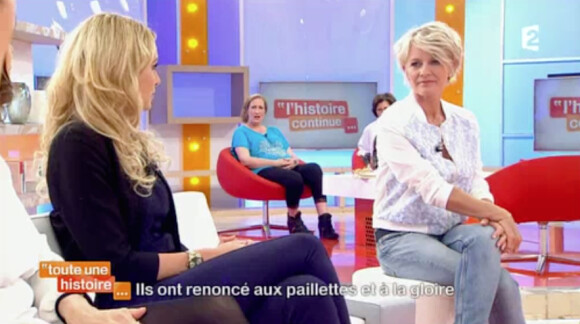Marine Boudou (Hollywood Girls), invitée de Sophie Davant dans "Toute une histoire" sur France 2. Le 9 mai 2014.