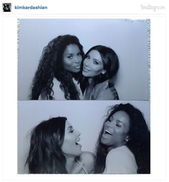 Ciara et Kim lors de la Bridal Shower de Kim Kardashian organisée à Los Angeles le 10 mai 2014