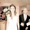 Elisa Sednaoui au restaurant Ikeda, à Londres, le 3 mai 2014 lors de la réception pour son mariage avec Alex Dellal. Photographie publiée par l'établissement.