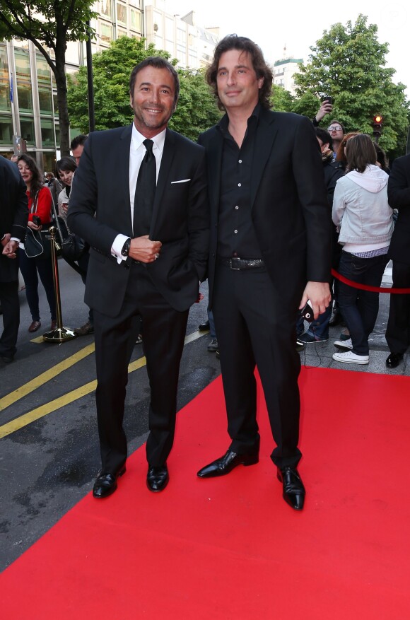 Bernard Montiel et Richard Orlinski - Soirée "Global Gift Gala 2014" à l'hôtel Four Seasons George V à Paris le 12 mai 2014.