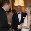 Le prince William rencontre Cate Blanchett, le 13 mai 2014 au château de Windsor, lors d'une soirée de bienfaisance au profit du Royal Marsden Hospital dont le duc de Cambridge est le président, organisée avec Ralph Lauren.