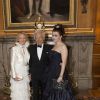 Ralph Lauren et sa femme Ricky avec Helena Bonham Carter, le 13 mai 2014 au château de Windsor, lors d'une soirée de bienfaisance au profit du Royal Marsden Hospital dont le duc de Cambridge est le président, organisée avec Ralph Lauren.