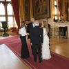 Le prince William parle avec Ralph Lauren, sa femme Ricky, Cally Palmer et Ian Molson, le 13 mai 2014 au château de Windsor, lors d'une soirée de bienfaisance au profit du Royal Marsden Hospital dont le duc de Cambridge est le président, organisée avec Ralph Lauren.