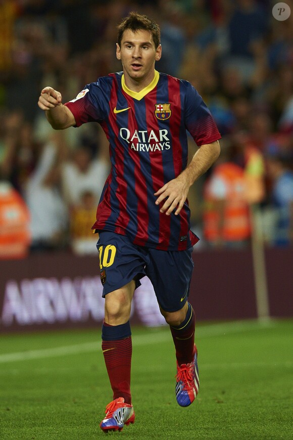 Lionel Messi lors du match entre le FC Barcelone et le FC Séville, au Camp Nou de Barcelone, le 19 septembre 2013