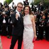 Les jurés Nicolas Winding Refn et Carole Bouquet - Montée des marches du film "Grace de Monaco" pour l'ouverture du 67 ème Festival du film de Cannes le 14 mai 2014
