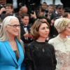 Gael Garcia Bernal, la présidente Jane Campion, Sofia Coppola, - Montée des marches du film "Grace de Monaco" pour l'ouverture du 67 ème Festival du film de Cannes le 14 mai 2014