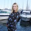 Exclusif - Léa Drucker, enceinte, pose sur la terrasse UniFrance lors du 67e Festival du Film de Cannes le 15 mai 2014.