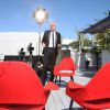 Exclusif - Laurent Weil pose sur la terrasse UniFrance à Cannes le 15 mai 2014.