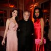 Frédérique Bel, Jacques Attali et Elizabeth Tchoungui lors de la 4ème édition du Gala "PlaNet Finance" au Carlton lors du 67ème festival international du film de Cannes le 15 mai 2014