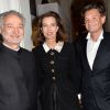 Jacques Attali, Carole Bouquet et Philippe Sereys de Rothschild lors de la 4ème édition du Gala "PlaNet Finance" au Carlton lors du 67ème festival international du film de Cannes le 15 mai 2014