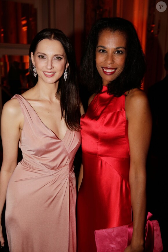 Frédérique Bel et Elisabeth Tchoungui lors de la 4ème édition du Gala "PlaNet Finance" au Carlton lors du 67ème festival international du film de Cannes le 15 mai 2014