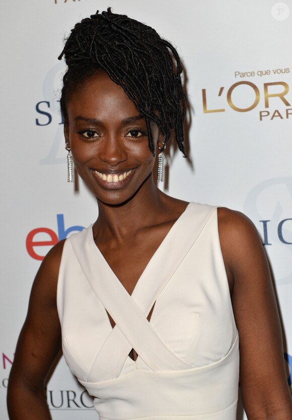 Aïssa Maïga lors de la 4ème édition du Gala "PlaNet Finance" au Carlton lors du 67ème festival international du film de Cannes le 15 mai 2014