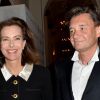 Carole Bouquet et Philippe Sereys de Rothschild lors de la 4ème édition du Gala "PlaNet Finance" au Carlton lors du 67ème festival international du film de Cannes le 15 mai 2014