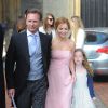 Geri Halliwell assiste au mariage de Poppy Delevingne avec son compagnon Christian Horner et sa fille Bluebell, à Londres, le 16 mai 2014.