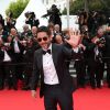 Manu Payet lors de la montée des marches du film Saint Laurent et l'hommage au cinéma d'animation au Festival de Cannes le 17 mai 2014