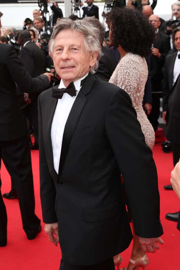 Roman Polanski lors de la montée des marches du film Saint Laurent et l'hommage au cinéma d'animation au Festival de Cannes le 17 mai 2014