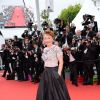 Catherine Frot lors de la montée des marches du film Saint Laurent et l'hommage au cinéma d'animation au Festival de Cannes le 17 mai 2014