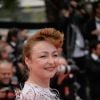 Catherine Frot lors de la montée des marches du film Saint Laurent et l'hommage au cinéma d'animation au Festival de Cannes le 17 mai 2014