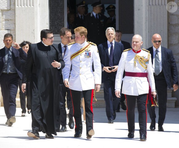 Le prince Harry en Italie le 18 mai 2014 pour les commémorations du 70e anniversaire de la bataille de Monte Cassino (Seconde Guerre mondiale).