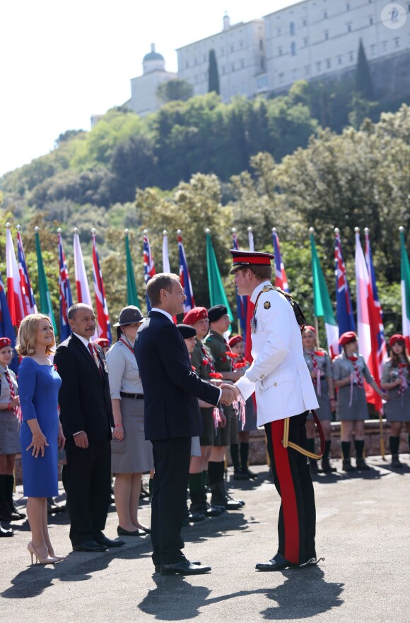 Le prince Harry en Italie le 18 mai 2014 pour les commémorations du 70e anniversaire de la bataille de Monte Cassino (Seconde Guerre mondiale).