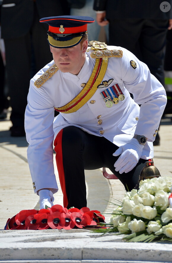 Le prince Harry en Italie le 18 mai 2014 pour les commémorations du 70e anniversaire de la bataille de Monte Cassino (Seconde Guerre mondiale).