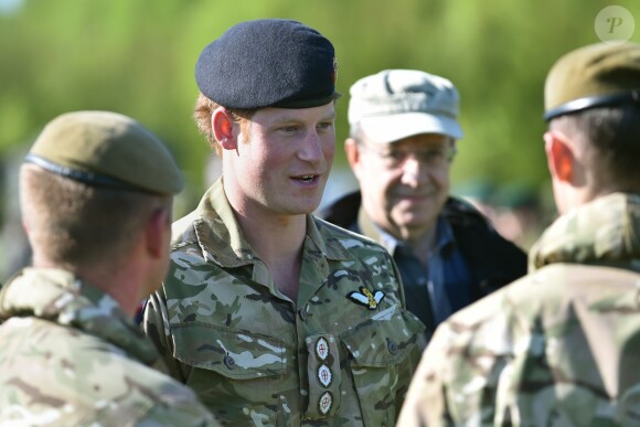 Le prince Harry lors d'un exercice militaire à Sangaste, en Estonie, le 17 mai 2014