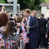 Le prince Harry lors de sa visite au musée Maxxi à Rome le 18 mai 2014