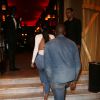 Kim Kardashian et Kanye West arrivent au Costes, à Paris. Le 18 mai 2014.