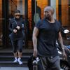 Kim Kardashian et Kanye West quittent le club de sport L'Usine. Paris, le 19 mai 2014.