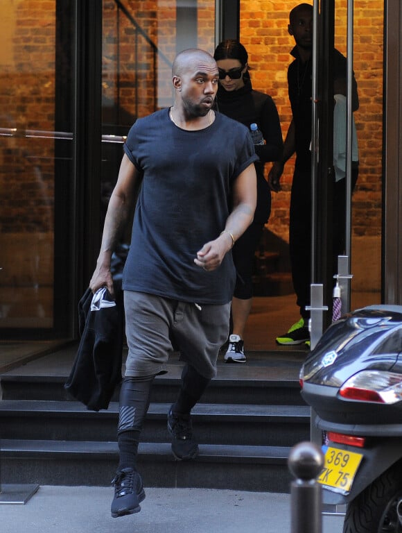 Kim Kardashian et Kanye West quittent L'usine à Paris, le 19 mai 2014.