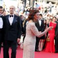 Sophia Loren - Montée des marches du film "Deux jours, une nuit" lors du 67e Festival du film de Cannes, le 20 mai 2014.
