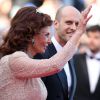 Sophia Loren - Montée des marches du film "Deux jours, une nuit" lors du 67e Festival du film de Cannes, le 20 mai 2014.