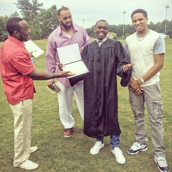 Marquise Jackson, le fils de 50 Cent (de son vrai nom Curtis Jackson), lors de sa remise de diplôme.