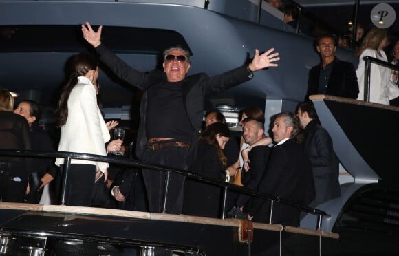 Roberto Cavalli lors de sa soirée sur le yacht Sirocco Douglas. Cannes, le 21 mai 2014.
