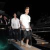 Justin Bieber assiste à la soirée organisée par Roberto Cavalli, sur le yacht Sirocco Douglas. Cannes, le 21 mai 2014.