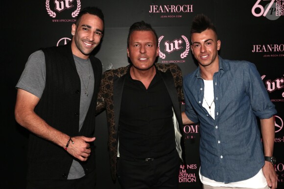 Les footballeurs Adil Rami et Stephan El-Sharaawy, reçus par Jean-Roch au VIP Room. Cannes, le 20 mai 2014.