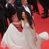 Mallika Sherawat - Montée des marches du film "Jimmy's Hall" lors du 67e Festival du film de Cannes le 22 mai 2014