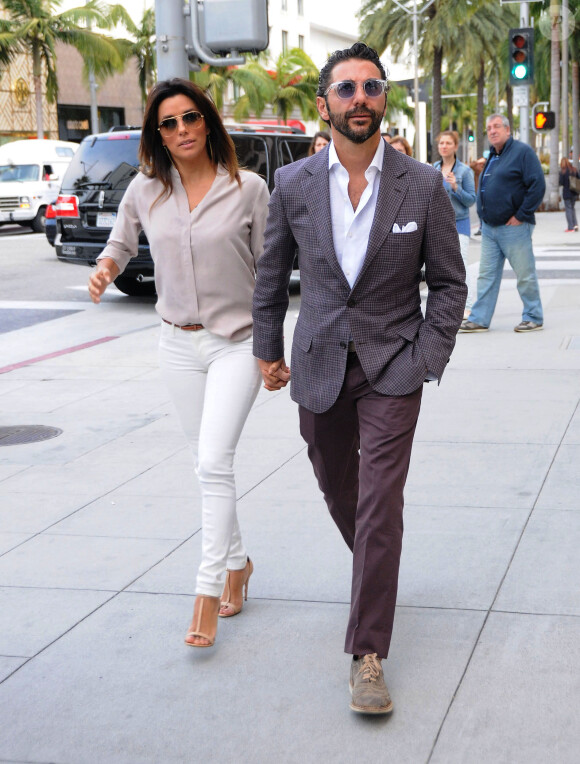 Eva Longoria et José Antonio Bastos à Beverly Hills, le 22 mai 2014.