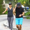 Eva Longoria fait du jogging avec son petit ami Jose Antonio Baston à Los Angeles, le 23 mai 2014