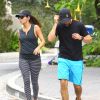 La très jolie Eva Longoria fait du jogging avec son petit ami Jose Antonio Baston à Los Angeles, le 23 mai 2014