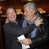 Daniel Russo et Jean-Pierre Castaldi - Backstage - Jean-Marie Bigard fête ses 60 ans au Grand Rex à Paris le 23 mai 2014.