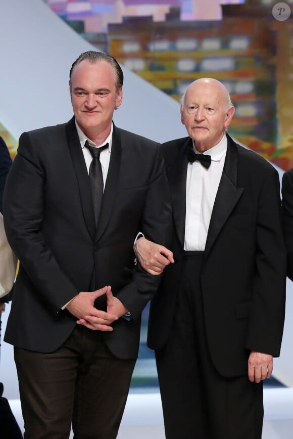 Quentin Tarantino et Gilles Jacob - Cérémonie de clôture du 67e Festival du film de Cannes le 24 mai 2014.