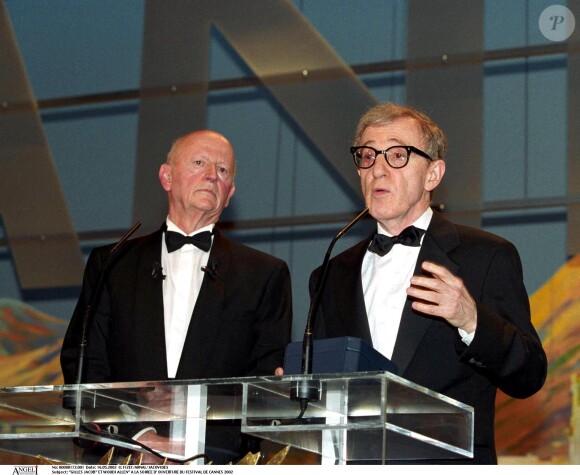 Gilles Jacob et Woody Allen à Cannes en 2002.
